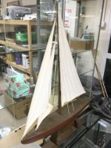 A pond yacht. 94cm wide 120cm tall Postage category D