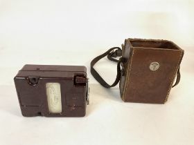 A vintage Megger insulation tester with leather case. Postage B