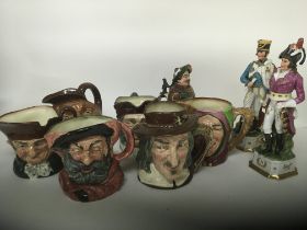 A collection of Royal Doulton character jugs two p