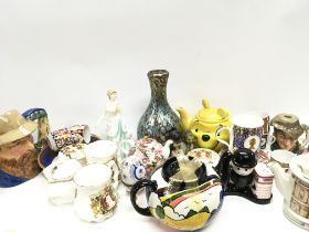 A collection of ceramics including a Royal Doulton