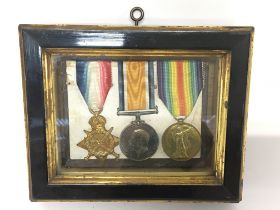 A set of WW1 medals including a 1914-15 star, The