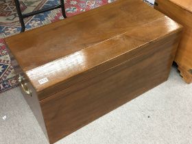 A Mahogany Trunk of rectangular shape with applied
