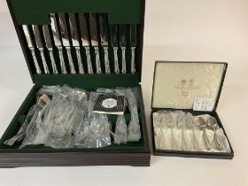 A collection of various flatware including cake forks etc. Postage B