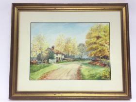 A framed and glazed late Victorian watercolour of