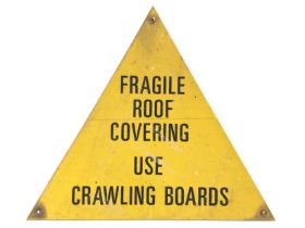 A vintage roof covering sign, 40x35cm. Postage category C