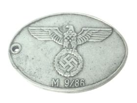 Gestapo ID tag , postage category A