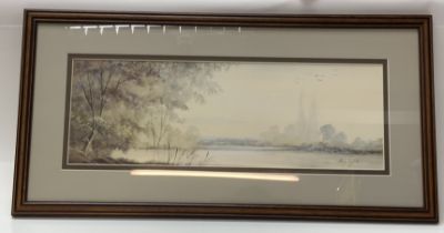 Hilary Scoffield, 2 framed watercolour landscape p