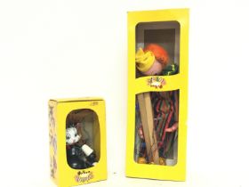 Two boxed Pelham puppets- A8 cat and SS6 clown. po