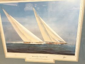 A framed Print Special Edition Yachts of the Ameri