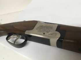 A 12bore shotgun maker Laurona Spain over and under 28inch barrel double trigger 2 3/4 chambers