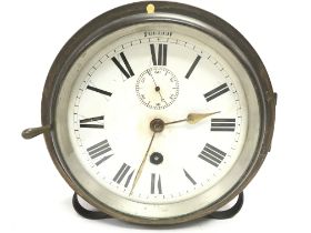 Heavy brass ships clock with key, postage category