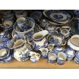 A collection of Copland Spode blue and white ceram