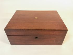 A mahogany writing slope / chest. 30cm wide by 22cm deep. Postage B