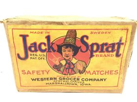 Jack Sprat matchboxes from western grocer company,