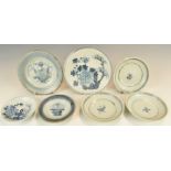 Chinese 19thC porcelain from the Tek Sing shipwreck comprising seven pedestal dishes with various