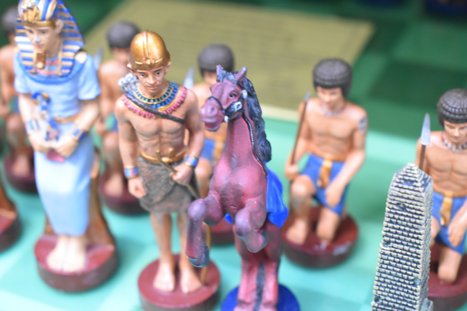 Two Brooks & Bentley chess sets with Egyptian and Roman figures, one with lead style pieces the - Image 3 of 5