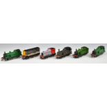Six Hornby 00 gauge model railway locomotives comprising five 0-6-0 tank locomotives, 08 shunter and