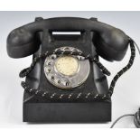 Black Bakelite 300AT vintage telephone