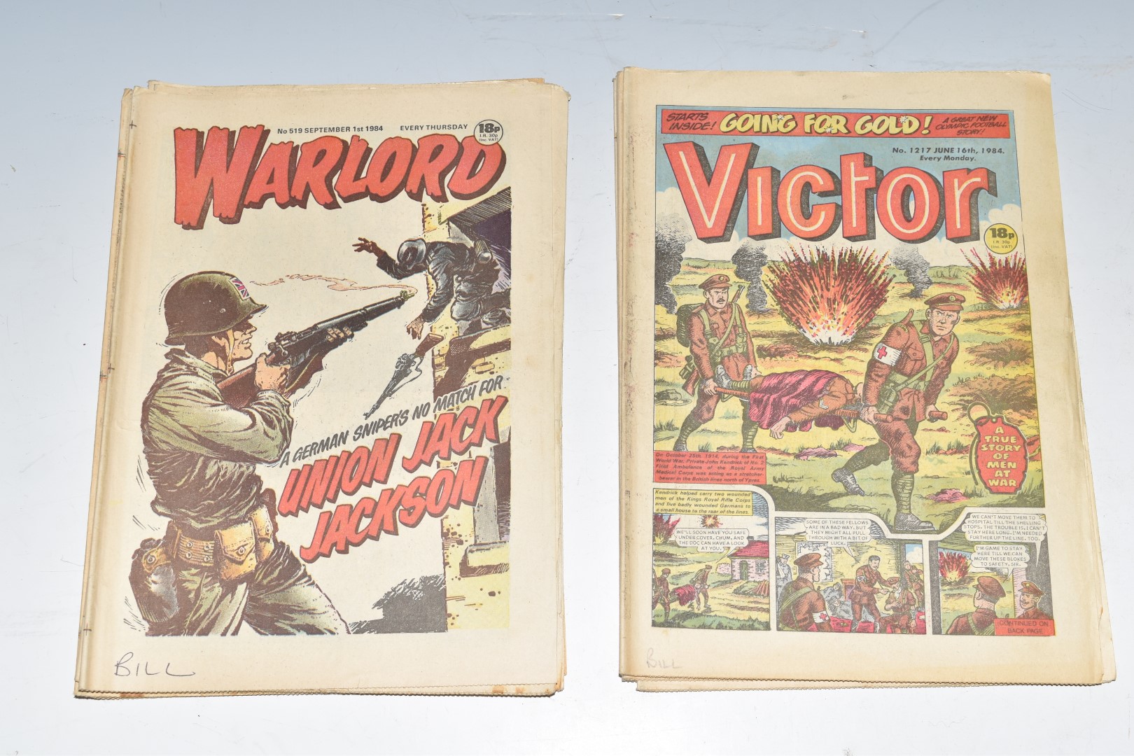 Sixty two mainly 70's adventure and humour comics including Victor, Lion, Warlord and Buster. - Image 3 of 4