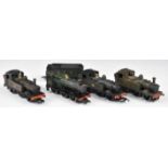 Four Hornby, Mainline and Airfix 00 gauge model railway locomotives comprising three 14xx tank