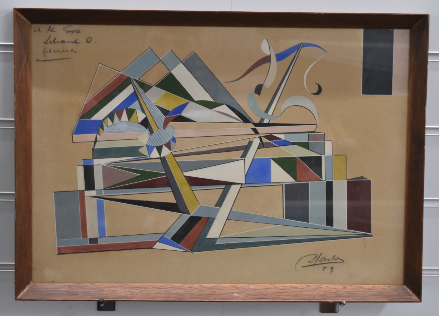 Modernist geometric study, named to top right to Lilian Marie Catherine Clopet, believed by the - Image 2 of 5