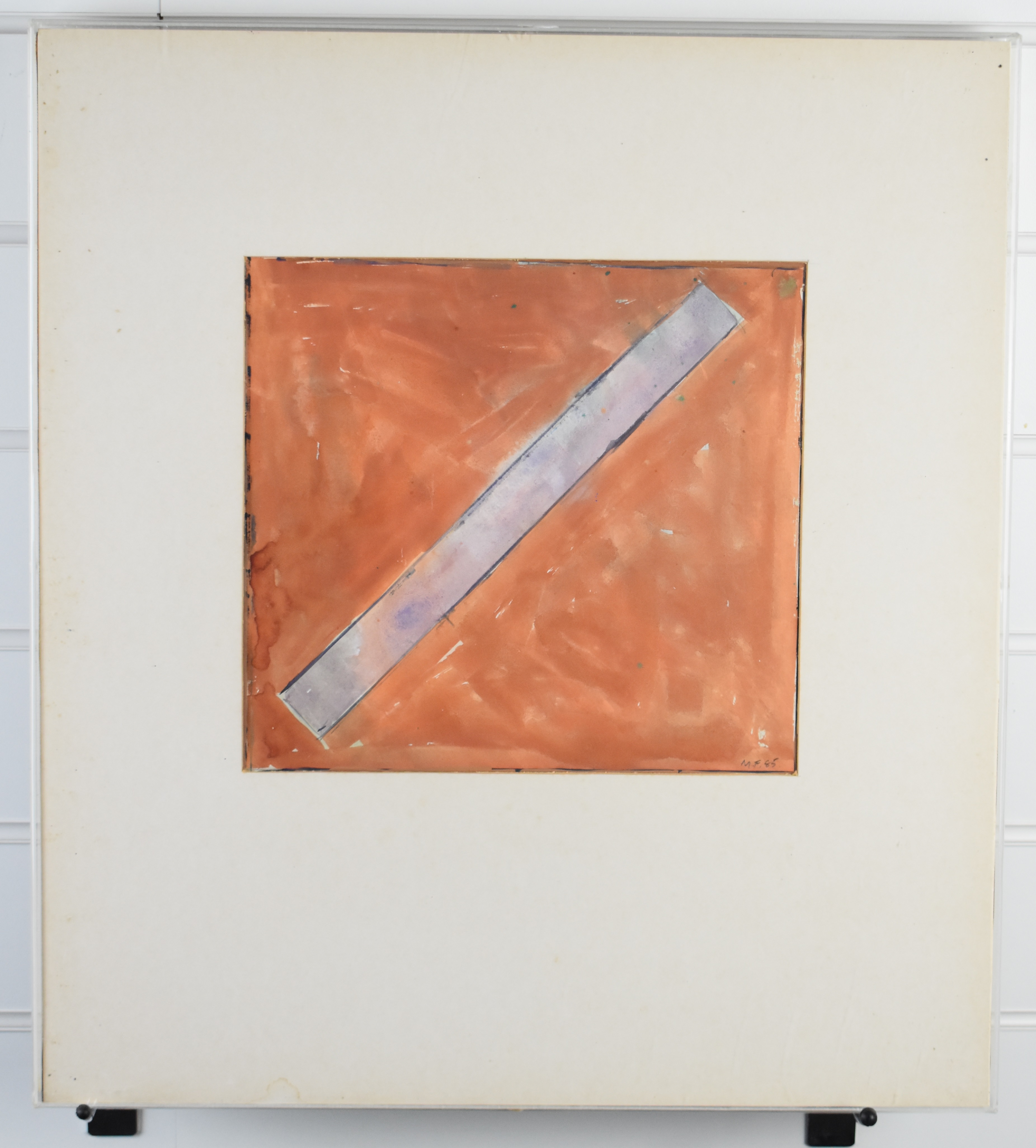 Michael Finn (1921-2000) watercolour abstract study, monogrammed and dated 65 lower right, 24 x - Image 2 of 4