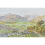 Malcolm Crosse (early 20thC) watercolour Little Langdale, Langdale Pikes, Ambleside, Lake