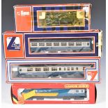 Three Hornby and Lima 00 gauge model railway locomotives and sets comprising BR Class 110 3-Car