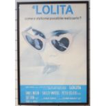 Lolita film or movie poster in Italian, 96 x 64cm, in black frame