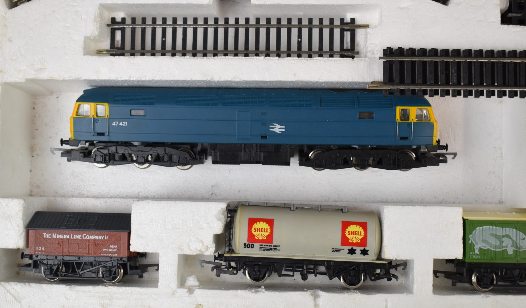 Hornby 00 gauge model railway BR Express Freight train set, R.693, in original box - Image 3 of 7