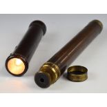 'Magnet' Bakelite torch and a brass four draw telescope, the cap marked The Boys' Friend Giant
