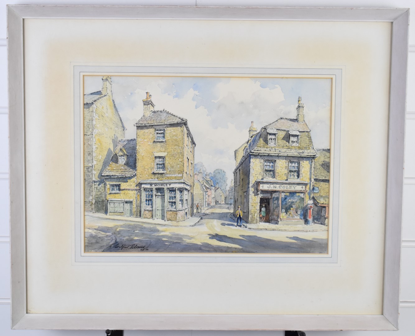 Wilfrid R Wood (1888-1976) watercolour of Welland Road and High Street, St Martins, Stamford, - Image 2 of 5