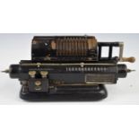 Original Odhner mechanical calculator No. 62106 with Gilbert Wood distributors plate to front,
