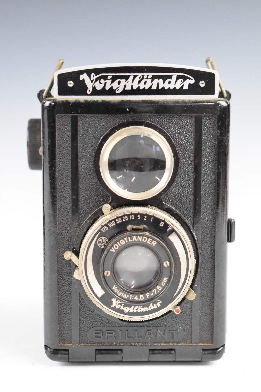 Voigtlander Brilliant TLR camera in original leather case - Image 2 of 8
