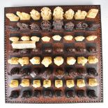 Two Studio Anne Carlton chess sets Shanghai and Teddy Bears, in original boxes with board.