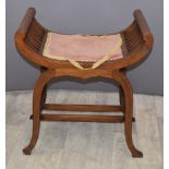 Late 19th or early 20thC dressing table stool