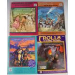 Ten Fantasy Role Playing rule books and modules based upon J.R.R. Tolkien's The Hobbit and The
