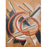 Attributed to Lyubov Popova (Russian 1889-1924) abstract constructivist study of circle and