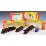 Four Fleischmann HO or 00 gauge model railway locomotives comprising 1363 tender locomotive, 4146