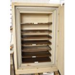 Large safe, with key, opening to reveal pull out shelves, W122 x D90 x H185cm, please note when