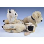 Three animal Teddy bears comprising Chad Valley West Highland Terrier, a Lamb and a terrier by