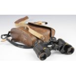 1910 Carl Zeiss possibly Swiss military binoculars, in original case with Swiss markings to base