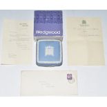 Two signed Harold Wilson letters on House of Commons notepaper, one relating to a Wedgwood