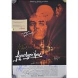 Autographed Apocalypse Now film or movie poster, signed by Francis Ford, Coppola, Martin Sheen,