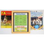 Three signed Tottenham Hotspur football books or programmes dated 1961 and 1987.