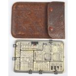 Posograph photographic exposure calculator, in original James A Sinclair London SW1 leather case,