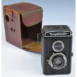 Voigtlander Brilliant TLR camera in original leather case