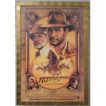 Autographed Indiana Jones and the Last Crusade film or movie poster, signed by Stephen Spielberg,