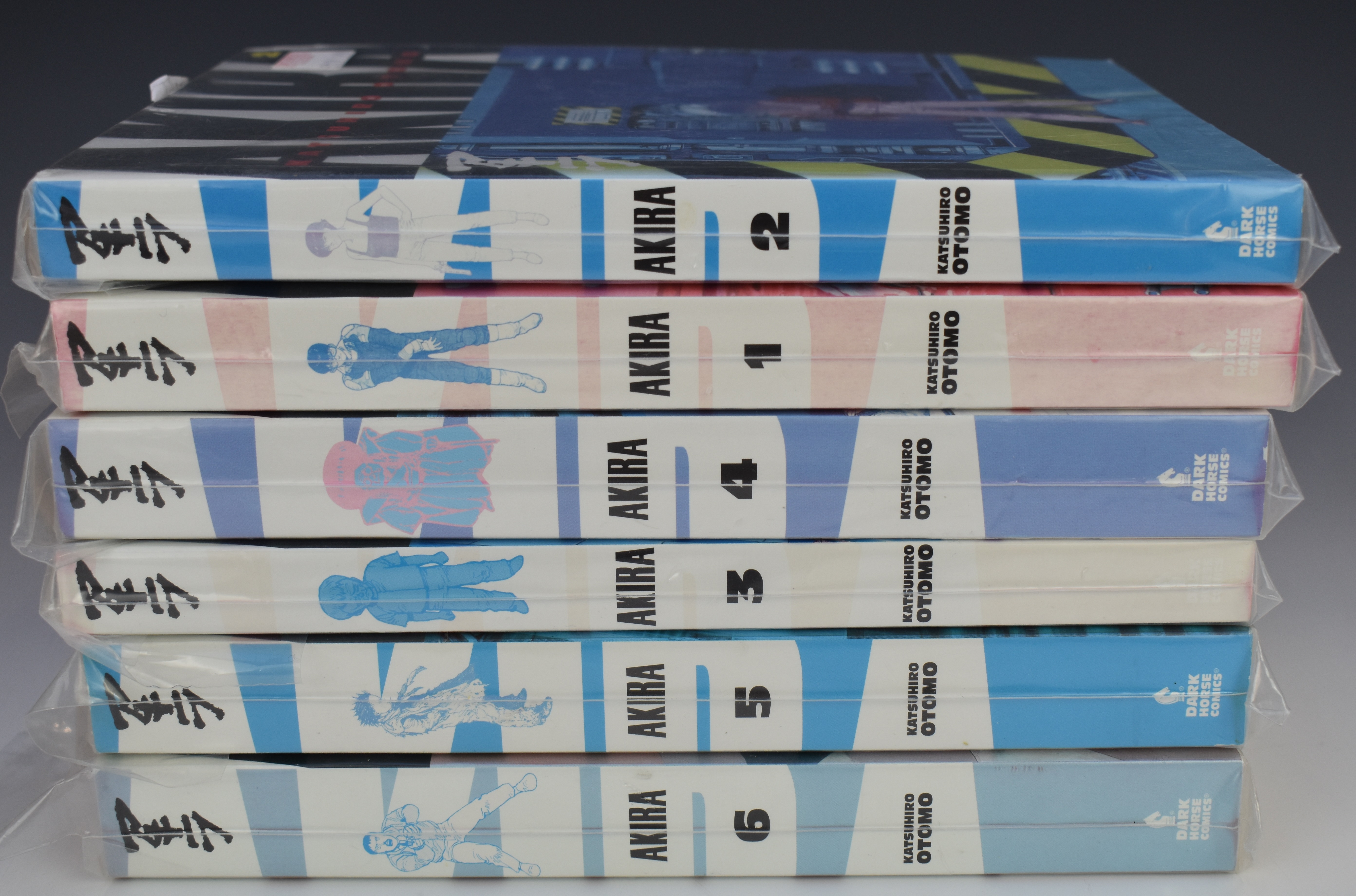 Akira volumes 1-6 by Katsuhiro Otomo published by Dark Horse Comics.