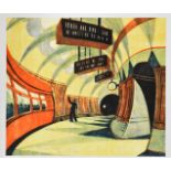 Cyril Power (1872-1951) limited edition (902/950) print The Tube station c1932, with Bookroom Art
